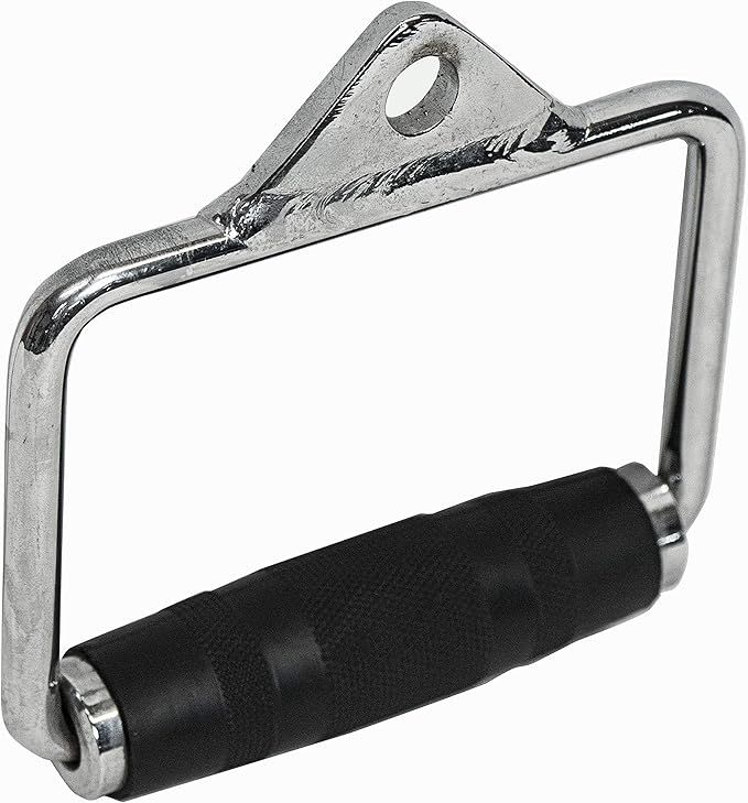 Valor Fitness Cable Machine Attachments - Tricep Rope, V-Bar, Single D-Handle, Rotating Straight Bar, Ankle Strap, Ab Crunch Harness, Triangle Chest Pull for Home Gym Equipment