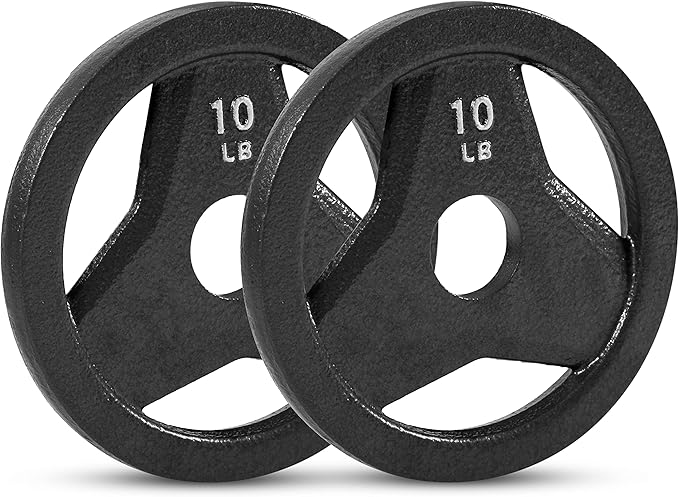JFIT Olympic 2 Inch Grip Plates and Bumper Plates for Barbell - Single Weights or Sets of 2 (Muliple Weights)