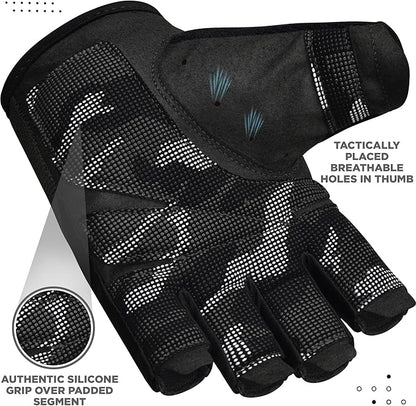 RDX Weight Lifting Gloves, Additional Stretchable Long Wrist Support, Full Palm Grip, Men Women Fitness HIIT Workout, Bodybuilding Powerlifting Strength Training Cycling Exercise Home Gym Equipment