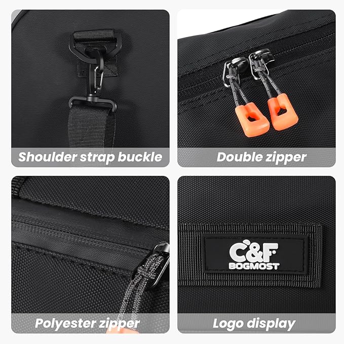 C&F BOGMOST Small Gym Bag for Women & Men,Small Lightweight Duffel Bag Carry On Bags Mini Duffel Travel Bag Waterproof Sports Bags for Workout/Sport/Travel, White,with Shoes Compartment