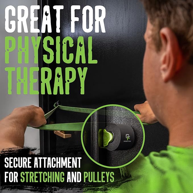 Gradient Fitness Door Anchor for Resistance Bands | Heavy Duty Resistance Band Door Anchors for Stretching Straps, Physical Therapy Exercises & Closed Loop Bands. Door Anchor for Home Gym Workout