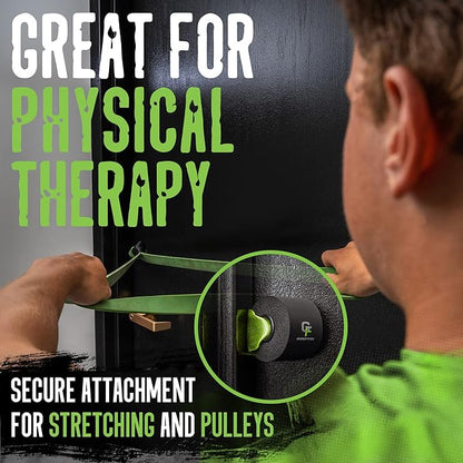 Gradient Fitness Door Anchor for Resistance Bands | Heavy Duty Resistance Band Door Anchors for Stretching Straps, Physical Therapy Exercises & Closed Loop Bands. Door Anchor for Home Gym Workout