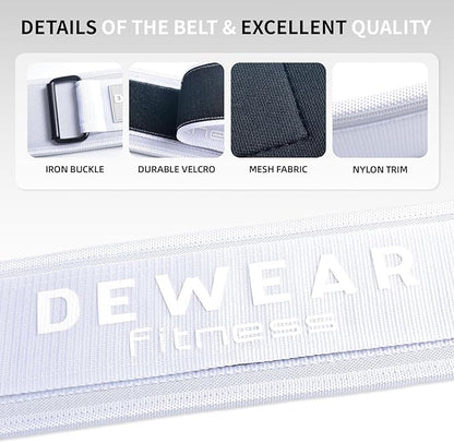 Durable Weight Lifting Belt, 4'' Wide Gym Belt for Bodybuilding, Powerlifting, Squats, Deadlift - Provides Lumbar Support & Stability for Men & Women