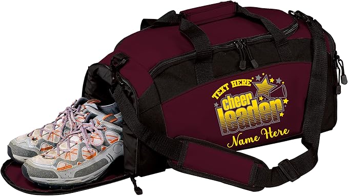 Personalized Cheerleading Duffel Bag with Custom Name – Cheer Team Gym Bag for Girls, Competition Travel Bag, Custom Team Colors & Year