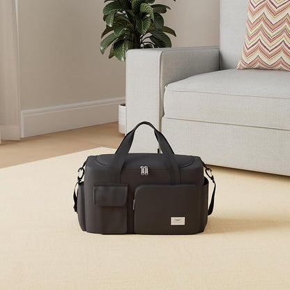 FIORETTO Women's Gym Duffle Bag with Shoes Compartment, 30L Capacity, Ideal for Travel, Gym, Sports, Duffel, Weekender