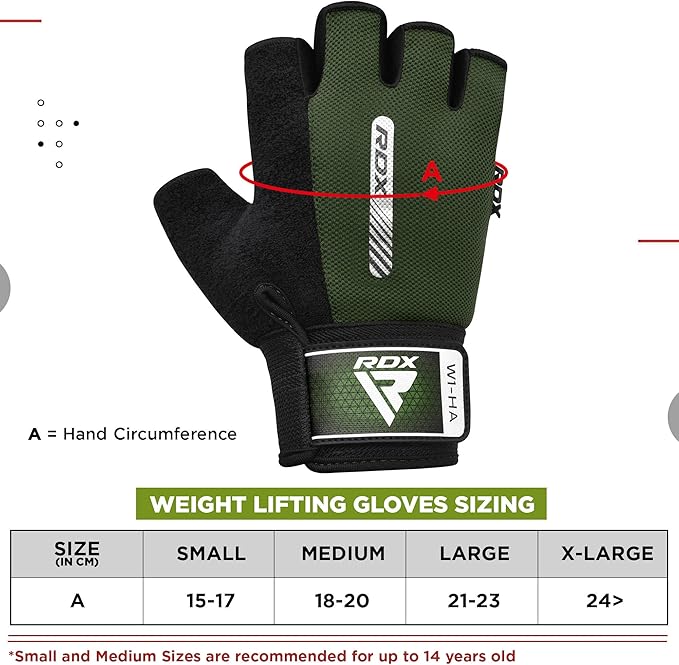 RDX Weight Lifting Gloves Gym Fitness Workout, Anti Slip Padded Full Palm Protection, Ultra Ventilated, Bodybuilding Strength Training HIIT WOD Exercise, Half Finger Men Women Cycling Rowing Climbing