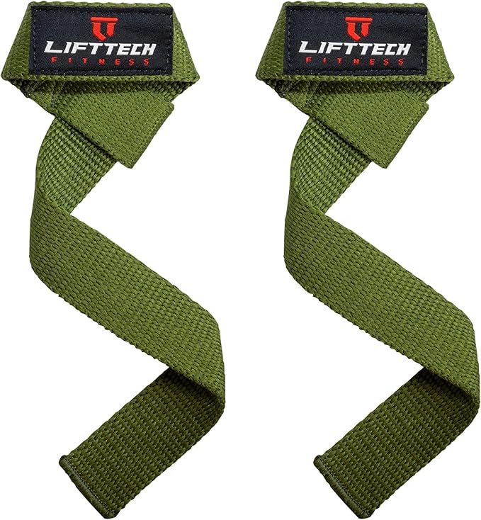Lift Tech Fitness Weight Lifting Straps for Men & Women - Cotton Gym Straps for Weightlifting, HIIT, Strength Training - Pull up & Deadlift Straps - One Size