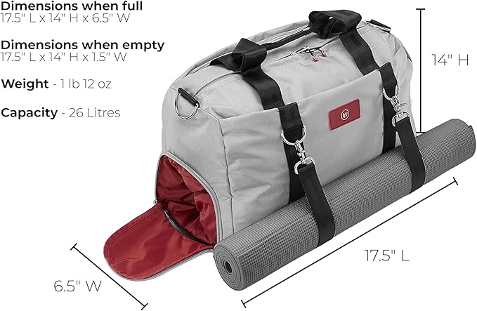Live Well 360 Gym Duffel Bag for Men or Women – Bag with Shoe, Laptop & Wet Compartment - Perfect Sports or Workout Shoulder Bag with Multiple Compartments – CrossFit, Yoga, Boxing - THE LUXX
