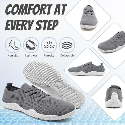WCIDFY Barefoot Shoes Women Zero Drop Gym Walking Shoes Non Slip Minimalist Tennis Lightweight Breathable Yoga Sneakers