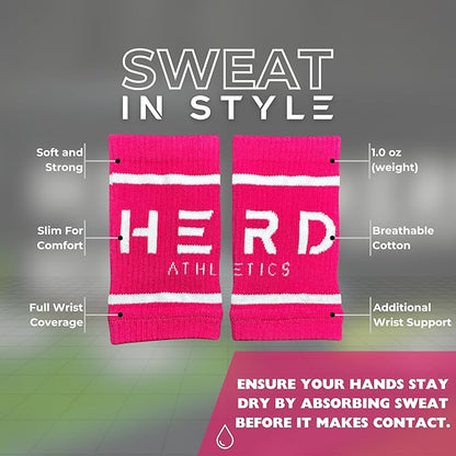 Cotton Wrist Sweatbands – Absorbent, Stretchable Bands for Men & Women – Sweat-Wicking, Anti-Chafing Support for Weightlifting, Cross Training, WODs, Tennis, Running & Fitness