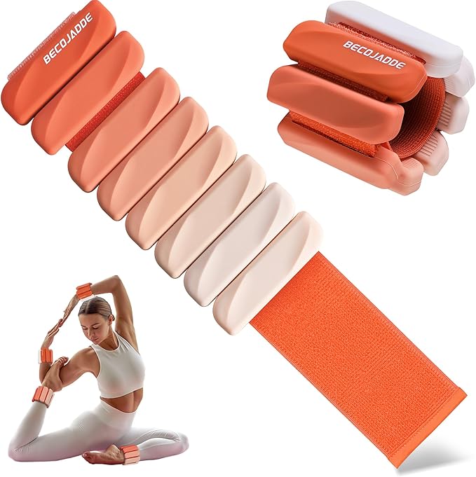 Ankle Weights Set of 2 (1 lb/2 lb Each) for Women Men Adjustable Wrist Bracelet for Home Gym Weighted Bangles Wristbands Leg Arm Weights for Walking Swimming Running Pilates Yoga Gym