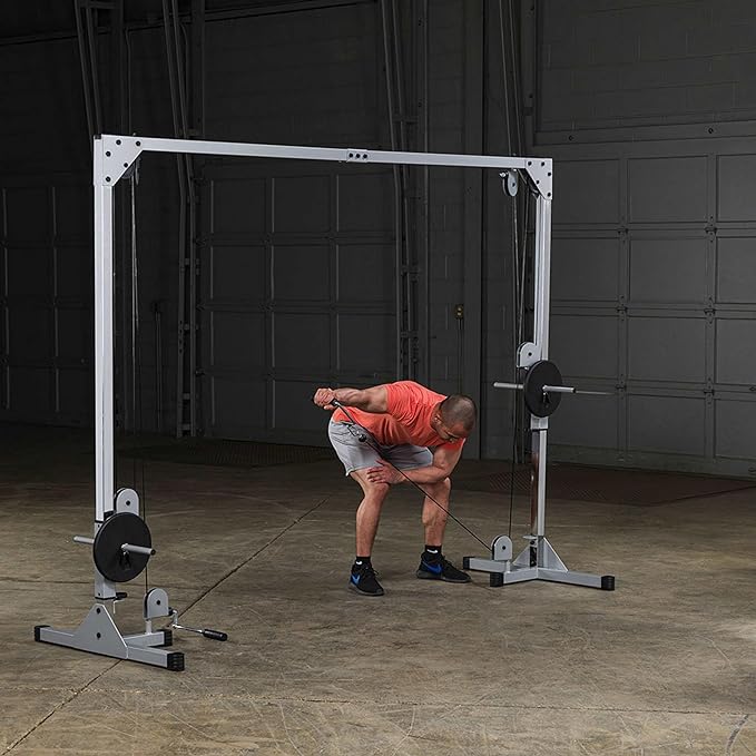 Body-Solid Best Fitness Functional Trainer Cable Machine, Full Body Workout Weight Stacks, Chest and Shoulder Exercise Home Gym LAT Pulldown Machines with 190lb Weights Stack, Midnight Black