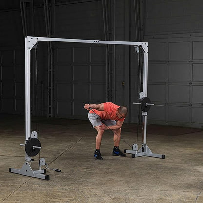 Body-Solid Best Fitness Functional Trainer Cable Machine, Full Body Workout Weight Stacks, Chest and Shoulder Exercise Home Gym LAT Pulldown Machines with 190lb Weights Stack, Midnight Black