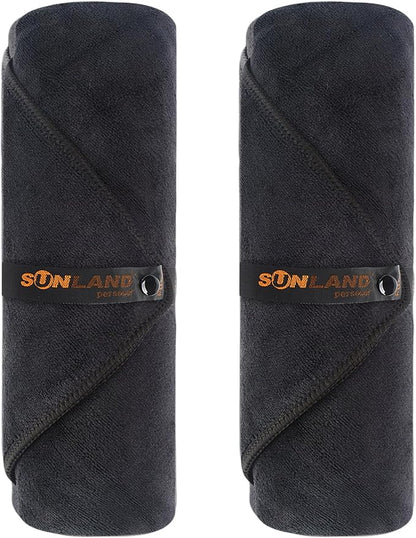 SUNLAND Microfiber Gym Bath Towel Ultra Soft Travel Camping Towel Super Absorbent Swimming Sport Towels with Carry Bag for Adults and Children
