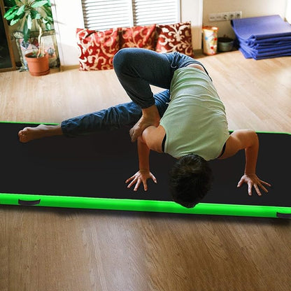 10ft/13ft/16ft/20ft Air Mat Tumble Track Inflatable Gymnastics Tumbling Track Mat with Electric Air Pump for Cheerleading/Practice/Beach/Park/Home use