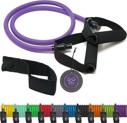 Resistance Bands Set for Men, Women, Exercise & Workout. Fitness Bands for Leg & Bicep Work. Workout Bands for Working Out. Stretch Bands for Physical Therapy. Strength Bands. Elastic Weight Training.