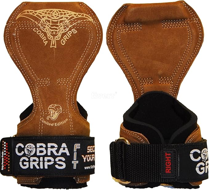 Cobra Grips PRO Weight Lifting Gloves Heavy Duty Straps Alternative with Power Lifting Hooks Padded Wrist Support for Deadlifts & Bodybuilding