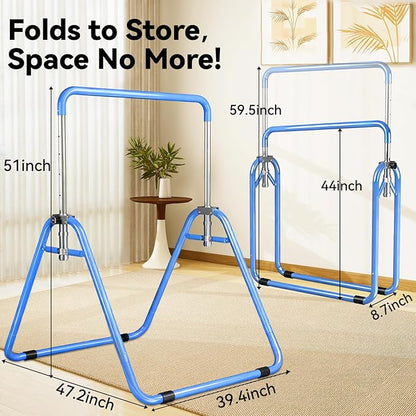 Kids Gymnastics Bar Gymnastic Equipment for Home Adjustable Height Gymnastic Training Bar Gymnastic Stuff for 3-7 Years Old Girls