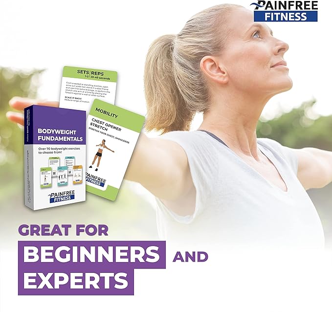 Exercise Flash Cards - Workout Cards Deck - Exercise Cards for Home Workouts Women & Men