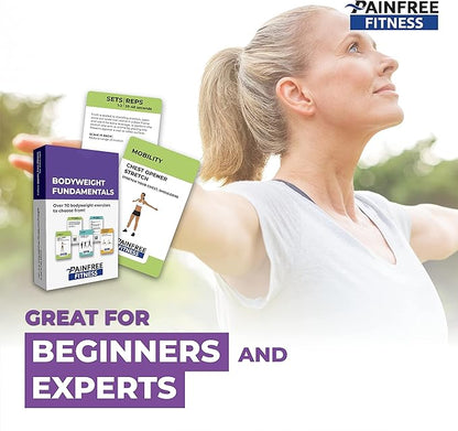 Exercise Flash Cards - Workout Cards Deck - Exercise Cards for Home Workouts Women & Men