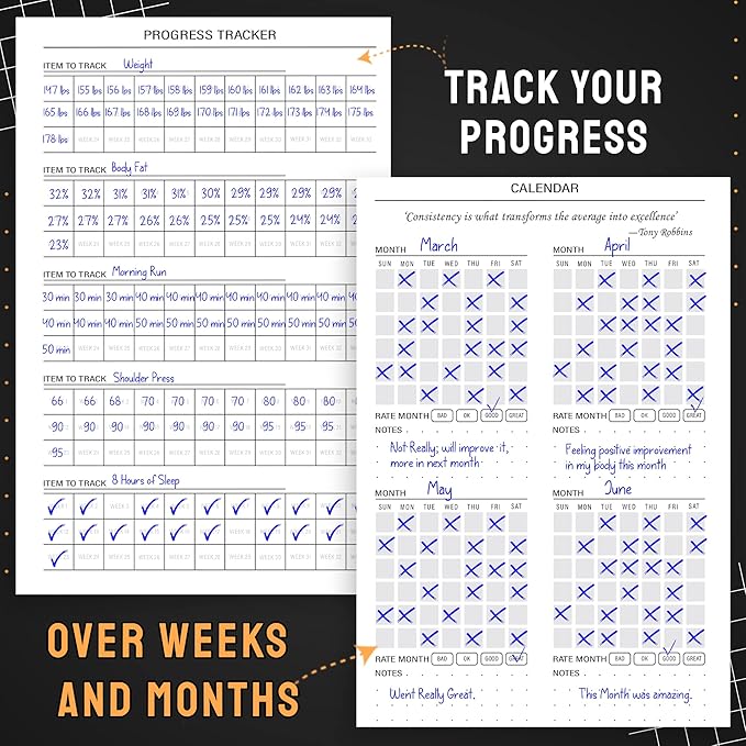 Nextnoid Hardcover Fitness & Food Journal - Nutrition & Workout Planner for Men & Women - A5 Sturdy Workout Log Book to Track Diet, Gym & Home Workouts - Purple