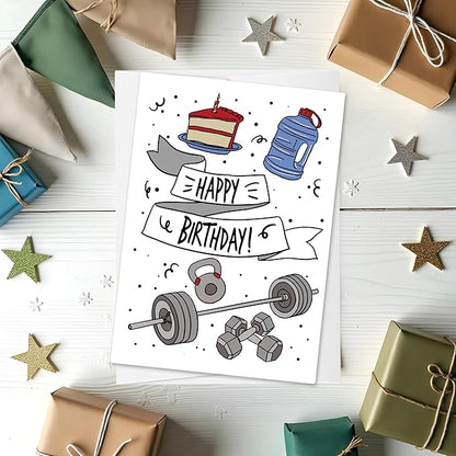 Birthday Card for personal training/trainer, weight lifting, gym rat, and cossfit lover