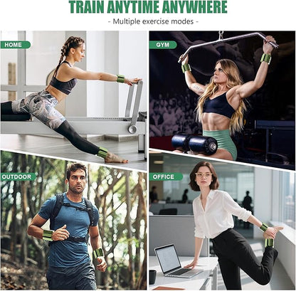 Wrist & Ankle Weights for Women and Men, 2lbs/4lbs Pairs Adjustable Silicone Weighted Bangles for Arm & Leg Workouts, Perfect for Pilates, Barre, Yoga, Walking & Home Fitness 24055