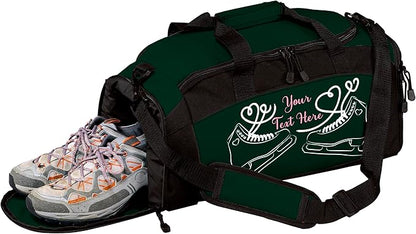 Personalized Figure Skating Duffle Bag with Name – Custom Ice Skating Team Gear Bag for Girls, Competition & Rink Practice Travel Bag