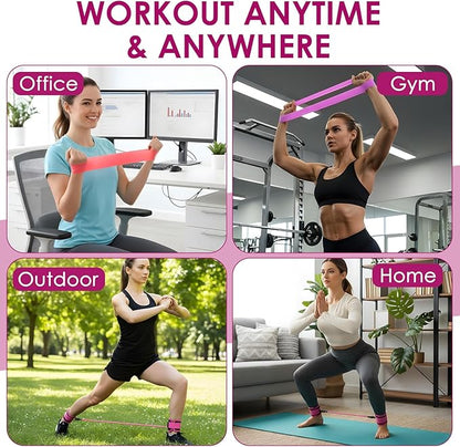 Resistance Bands Set, Adjustable Ankle Exercise Bands with Cuffs Home Gym Workout Fitness Equipment with Carry Bag for Women Leg Booty Butt Lift Kickbacks Hip Training Working Out Yoga