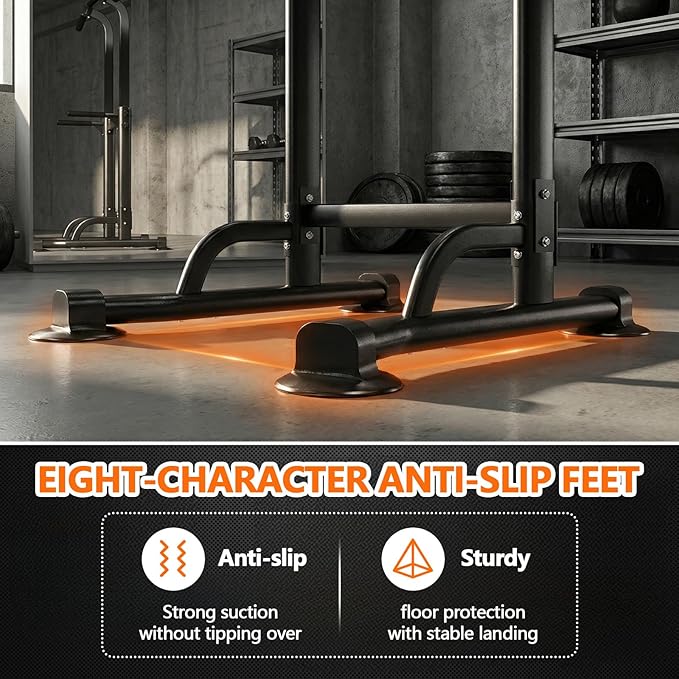 Power Tower Pull Up Dip Station, Freestanding Pull Up Bar for Home Gym, Heavy Duty Multi-Function Strength Training Equipment with 330LBS Weight Capacity