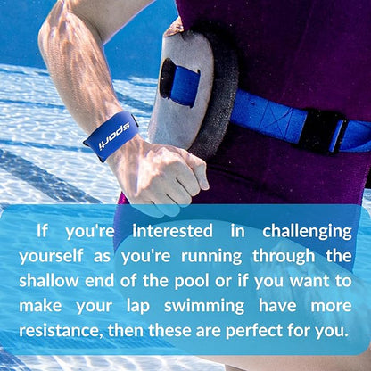 Sporti Fitness Wrist Weights - Water Weights for Aqua Belt Pool Exercise, Comfortable Fit