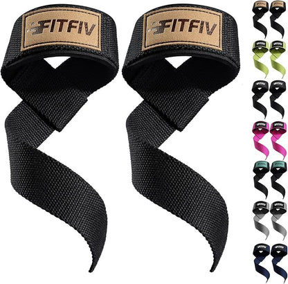 Lifting Straps for Weightlifting, Lifting Wrist Straps for Gym Strength Training, Neoprene-padded Wrist Cushion - Men & Women