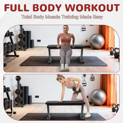 Fitvids Heavy Duty Adjustable and Foldable Utility Weight Bench for Upright, Incline, Decline, and Flat Exercise