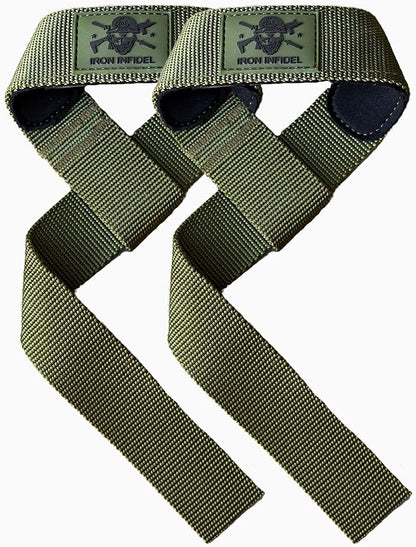 Iron Infidel Weight Lifting Straps - Wrist Straps for Weight Lifting, Deadlifting, Exercise, Crossfit, Strength Training, Olympic Lifts - Gym Straps for Grip Strength on Bar
