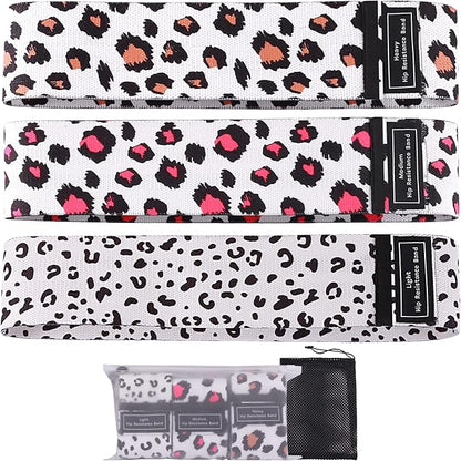 Booty Bands, 3 Levels Hip Bands, Polyester-Cotton and Latex Silk Workout Bands Resistance Bands for Home, Gym, Fitness, Pilates, Yoga (Pack of 3)