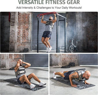 ZELUS Weighted Vest, 20lb/23lb/30lb/45lb/60lb Vest Adjustable Weights for Exercise, Weight Vest for Men, Workout Vest for Home Workouts Cardio Strength Training Weight Loss