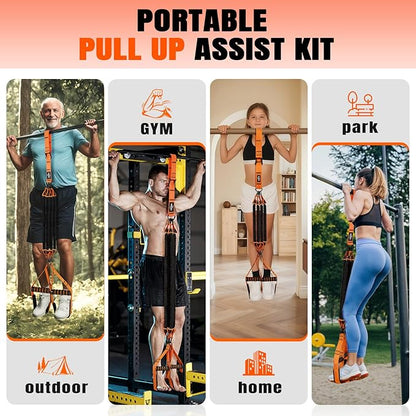 Pull Up Bands, Heavy Duty Resistance Bands with Handle, Workout Bands for Pull Up Bar, Pullup Assist Band Set for Exercise, Full Body Workout, Home Gym for Enhanced Strength, Muscle Training