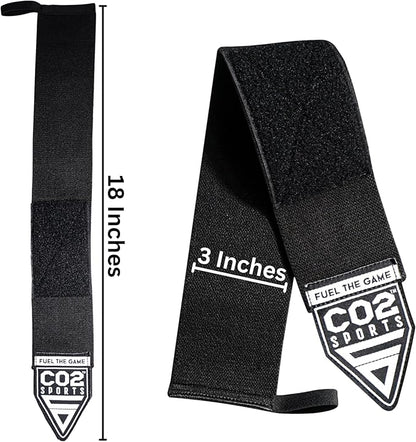 Wrist Straps for Weightlifting – 18” Heavy Duty Polyester Elastic Lifting Straps with Wrist Support, Gym Straps for Deadlifts, Pull Ups, Strength Training, Weight Lifting Accessories for Men & Women