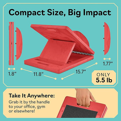 Slant Boards for Exercise – Slant Board with 6 Incline Angles – Transforms Into a Balance Board – Premium Calf Stretcher and Wobble Board for Effective Calf Stretching and Squats