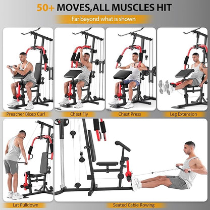OPPSDECOR 3.0 Home Gym Equipment, All in One Workout Station with Pulley System & Seated Rowing, Multifunctional Home Gym Exercise Equipment for Full Body Strength Training Upgraded 2026