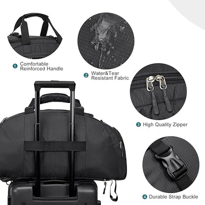 G4Free 40L 3-Way Duffle Bag Backpack Gym Bag for Men Women Sports Duffel Bag with Shoe Compartment Travel Backpack Luggage