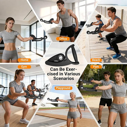 Arm Workout for Men and Women Weighted Ropeless Battle Rope for Home Gym Arm Trainer Workout Fitness Equipment 360° Hand-Crank Forearm Trainer for Full-Body HIIT, Low-Impact Aerobic Training