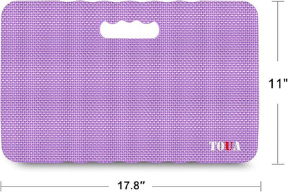 TOUA Kneeling Pad Thick Extra Large High Density Foam Comfort Kneeling Pad for Work Gardening Yoga Exercise Garden Knee Pad, Purple 2 Pack