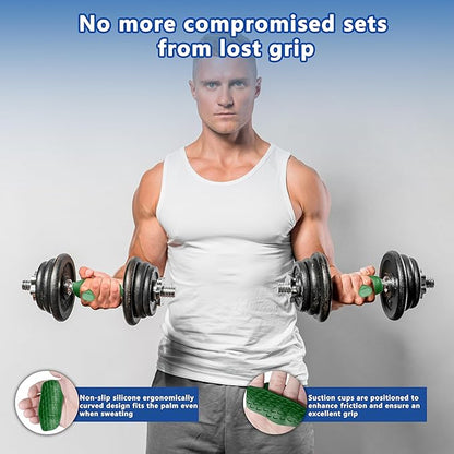 Silicone Gym Grips for Weight Lifting,Workout Gloves for Women Men Alternative,Anti Slip Gym Workout Grip,Rubber Gym Hand Grips-Weightlifting Grips Pad for Barbell,Pull Up,Ryptfit,Training