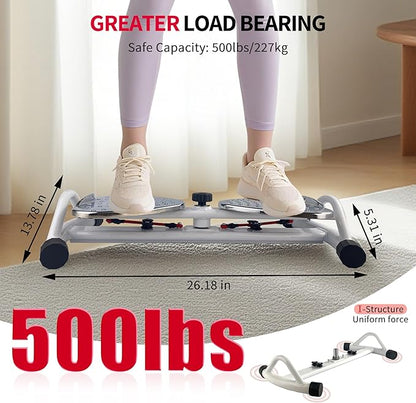 Waist Twister Machine Exercise Fitness Tool,Home Gym Equipment Ab Twister Board with 500 lbs Capacity Ultra-Quiet,Core Trainer for Slim Waist and Ab Exercise,All-Metal Anti-Slip Footrest,Women Men