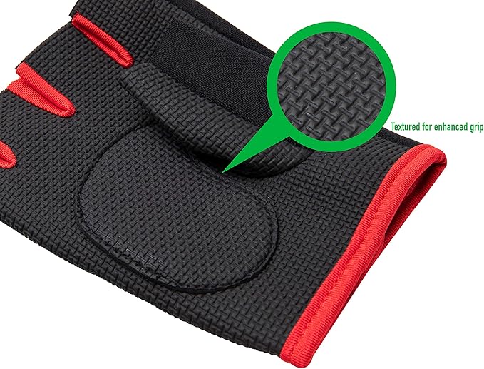 Mind Reader Workout Glove Set, Open Finger, Wrist Support for Men and Women, Textured Non-Slip Grip for Sports, Lifting Weights, Gym Fitness, XXL, Pink