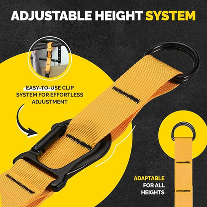 Pull Up Assistance Bands - 4 Heavy Duty Pull Up Bands with Adjustable Strap and Foot Rest - Stackable Pull Up Assist Band Set for Pull Up Bar - Resistance Bands for Pull Ups Chin Ups Strength Training
