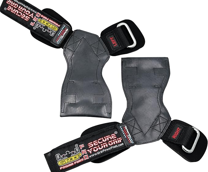 Lifting Grips PRO Weight Gloves Heavy Duty Barbell Gymnastics Straps Alternative to Power Hooks Deadlifts Adjustable Neoprene Padded Wrist Wrap