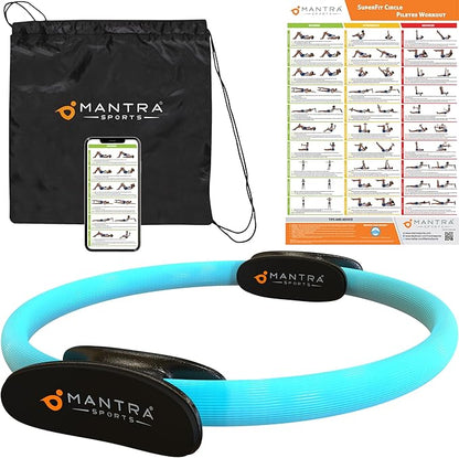 MANTRA SPORTS Pilates Ring Circle, Magic Circle Pilates Ring, Inner Thigh Exercise Equipment, Fitness Rings for Women, Thigh Master Inner Thigh Exerciser, Yoga Ring Pilates Equipment for Home Workouts