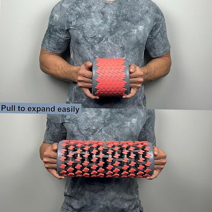 Collapsible Foam Roller for Exercise and Recovery (13 Inches), Easily Portable at 5.5 inches (Pink)